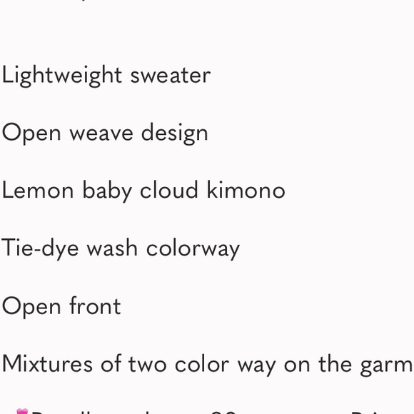 POL LEMON CLOUD OPEN WEAVE SLEEVELESS DUSTER KIMONO VEST - Picture 6 of 10